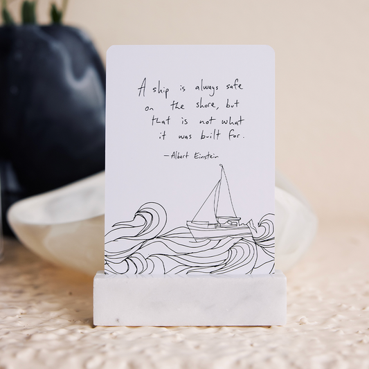 CARD OF THE DAY DISPLAY STAND - MARBLE